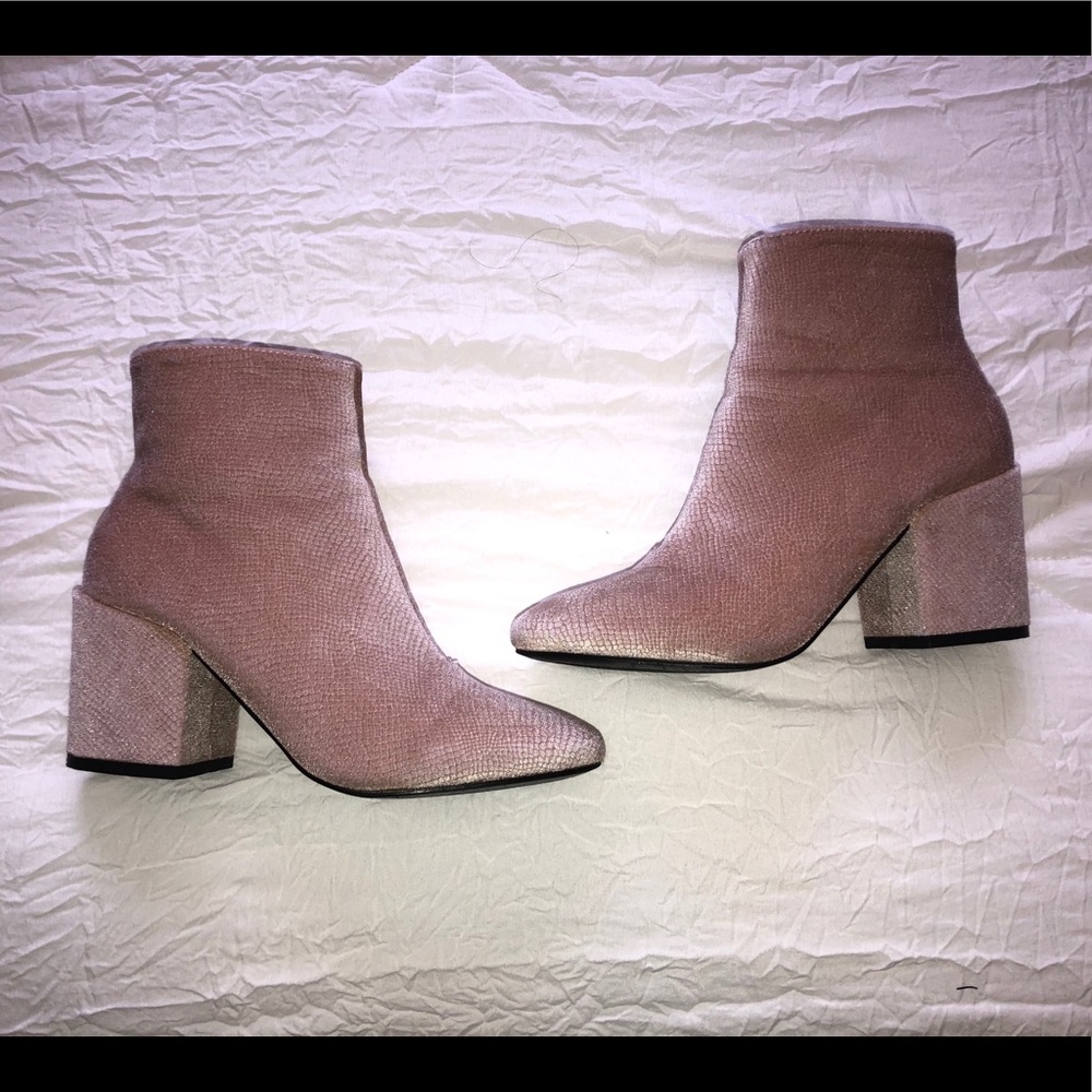 Light Pink Suede Boots